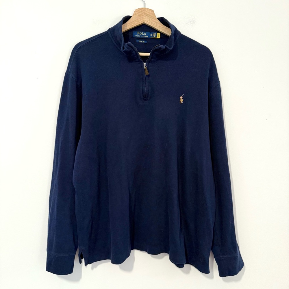 Polo Ralph Lauren Estate Rib 100% Cotton Quarter Zip Pullover